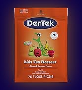 DenTek Kids Fun Flossers, Limited Edition Monster Flossers, 75 Count (Pack of 3)(Packaging May Vary)
