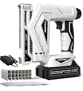 HHDQFTSLG Cordless Nail Gun, 2-in-1 Cordless Brad Nailer Stapler with Battery, Upgraded Electric ...