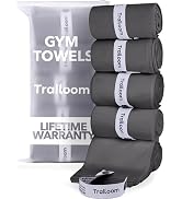Trailoom Microfiber Workout Towels - Quick Dry, Highly Absorbing, Odor-Free, for Men &amp; Women - Gy...