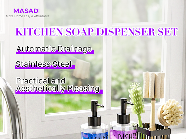 kitchen soap dispenser set