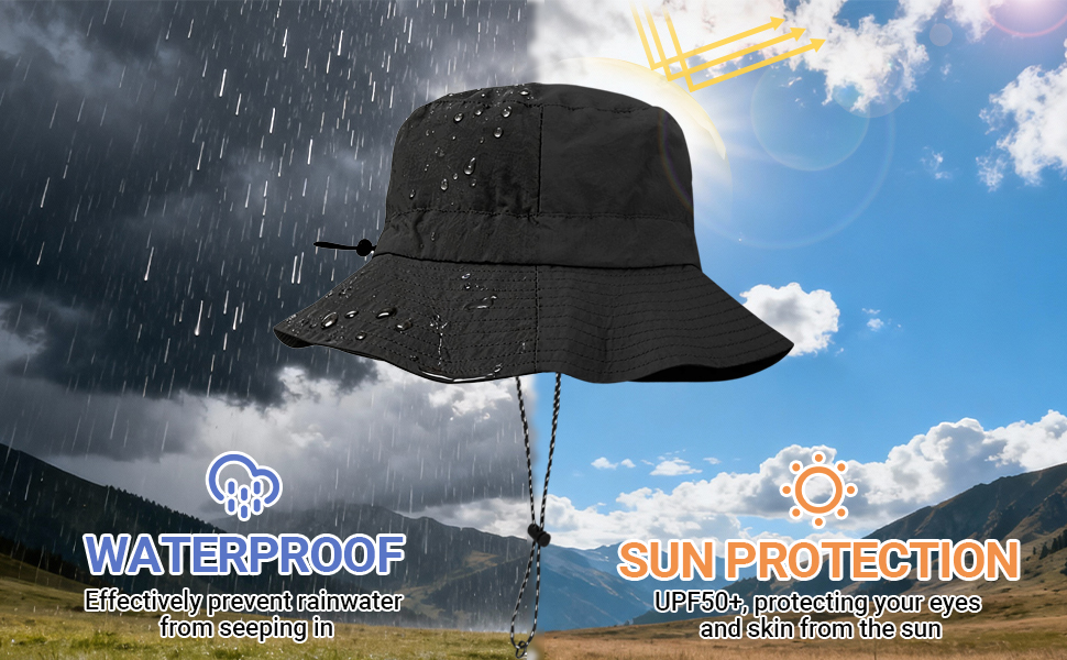 waterproof and quick-dry bucket hat