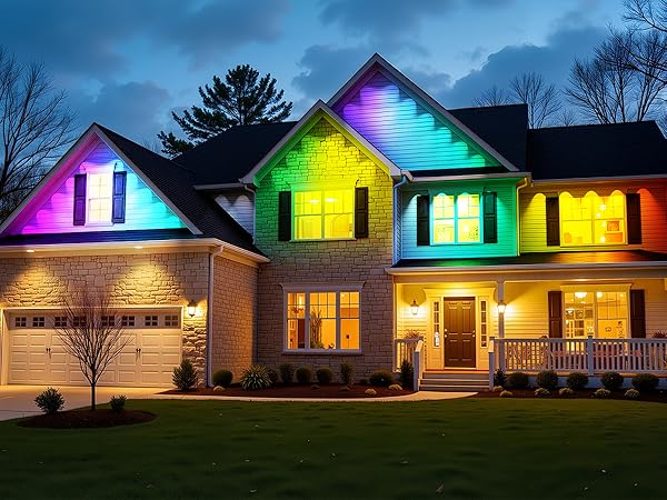 Halloween Decor outdoor pemanent lights for house