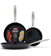 OXO Enhanced, 8" 10" and 12" 3 Piece Frying Pan Skillet Set, Healthy Ceramic Nonstick, PFAS-Free,...