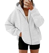 Trendy Queen Womens Oversized Zip Up Hoodies Y2K Fall Sweatshirts 2026 | Cute Fashion Lightweight...