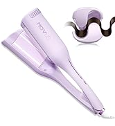 Rovy Wave Curling Iron, NOVUS Anti-Scald Hair Crimper, 2 Barrel Ionic Wavy Hair Curler for Women,...