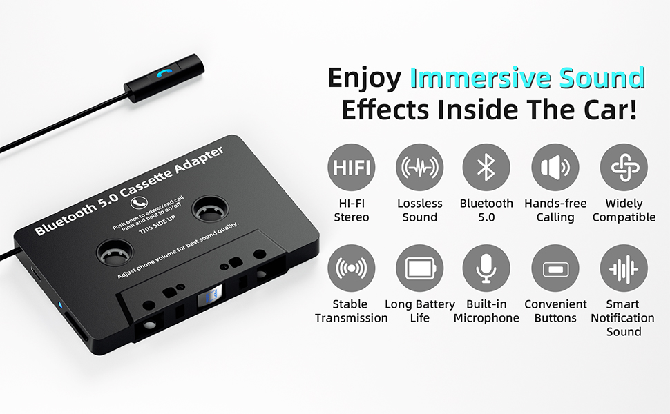 cassette bluetooth adapter for car