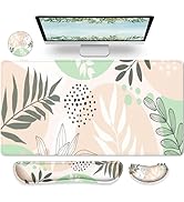 Gimars 3 in1 Mouse Pad and Keyboard Wrist Rest, Large Gaming Mouse Pad & Keyboard Wrist Support f...