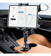 Miracase Cup Holder Tablet Mount for Car, [2025 Latest Upgraded] Adjustable Long Neck Car Tablet ...
