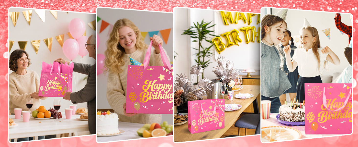 Pink Birthday Gift Bag