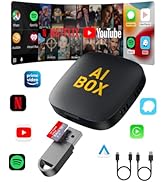 Opluz Wireless CarPlay and Android Auto Adapter 2 in1 Support Netflix/YouTube AI Box Lite for Fac...