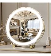 Bearolve Vanity Mirror with Lights, 18" LED Makeup Mirror, HD Professional Mirror, Smart Touch wi...