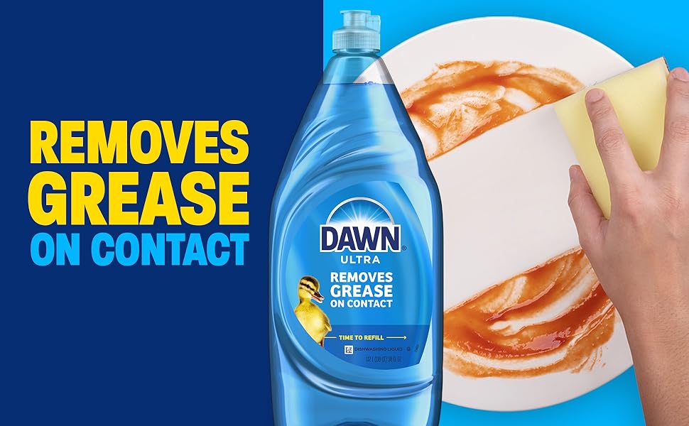 Removes grease on contact.