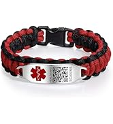 Theluckytag Medical Bracelets for Sport Men Women with QR Code Medical Alert ID Bracelets - Nylon...