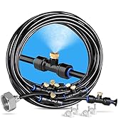 homenote Misting Cooling System, 26FT (8M) Misting Line + 7 Brass Mist Nozzles + a Brass Adapter(...