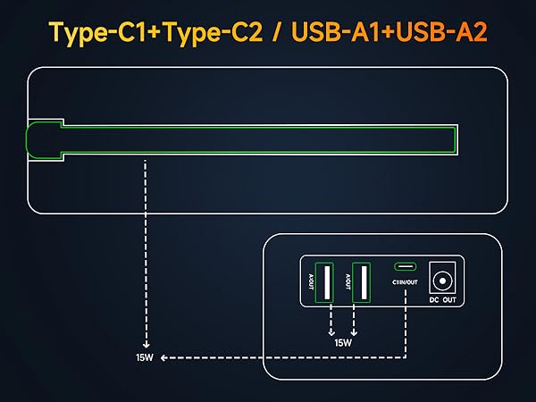 Portable Power Station 99.9Wh Power Bank for Camping Essentials Small Electric Generator