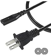 TV Power Cord Replacement AC Cable - 2 Prong AC Wall Plug 2-Slot Adapter for TV, Printer, Speaker...