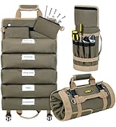 Tool Bag,Large Roll Up Tool Bag Organizer,13 Pockets Tool Roll Storage Pouch,Heavy Duty Portable ...