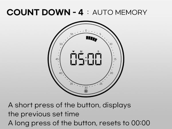 CreaViva Digital Visual Kitchen Timer, Countdown, Count up timer