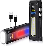 PINSAI 2 Pack Portable Rechargeable LED Work Light,Mini Magnetic flashlights for Mechanics with C...