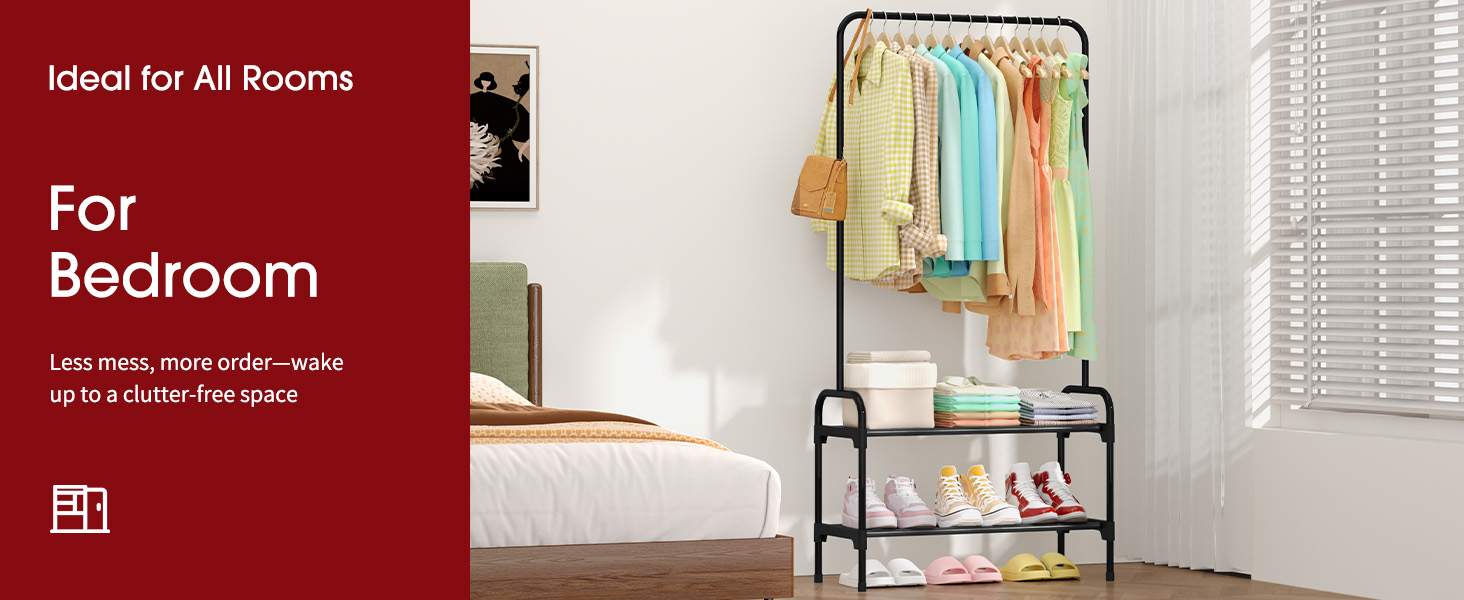 clothes rack shoe rack