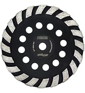 CRALY 7 Inch Concrete Grinding Wheel for Angle Grinder, 5/8 in Arbor Turbo Diamond Cup Grinding W...