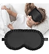 Kids Sleep Mask Eye Cover, 100% Real Mulberry Silk Sleep Mask with Adjustable Strap, Kids Blindfo...