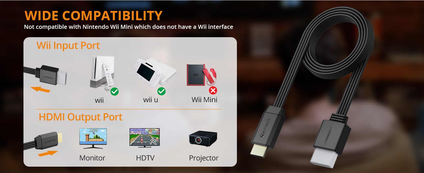 nintendo wii cables for tv