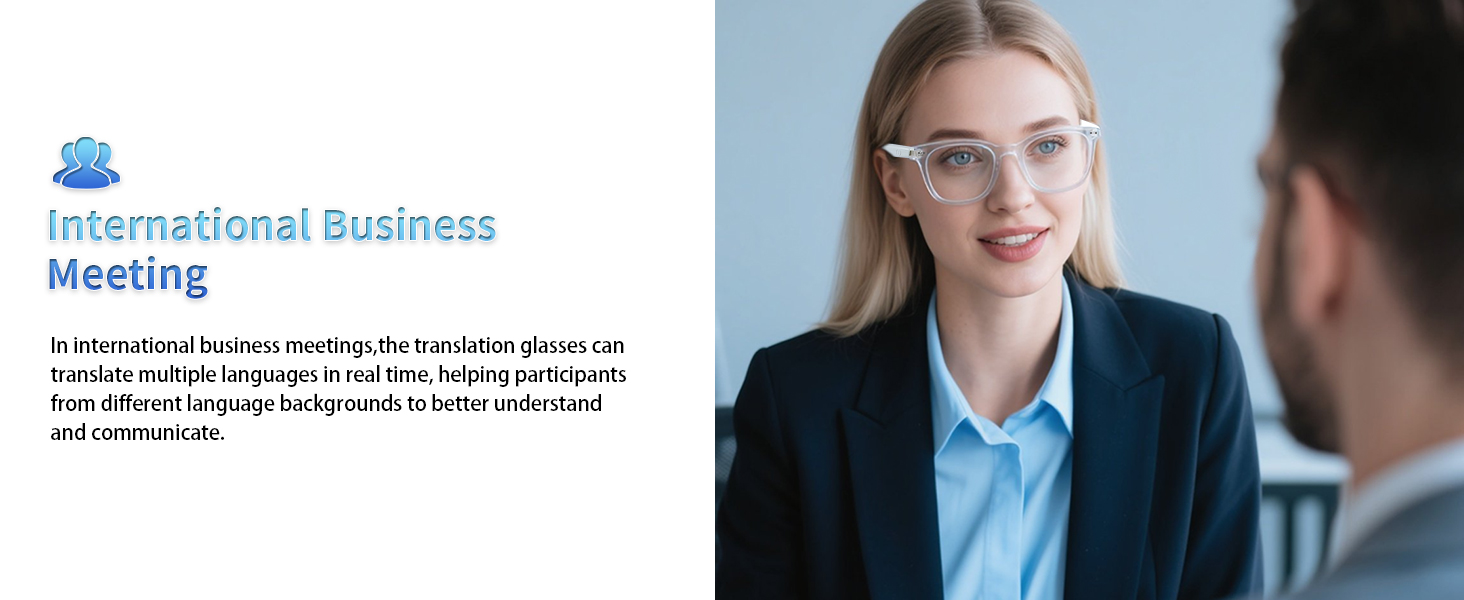 AI translation glasses for men &amp;amp; women, transition glasses perfect for international business