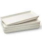 KooK Serving Platters and Trays, Trays for Serving Food, Ceramic 11 Inch Rectangular Serving Tray...