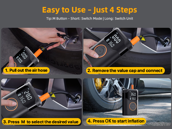 Tire Inflator Portable Air Compressor
