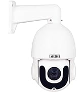 PTZ POE IP Camera Outdoor, 1080p Network Security IP Camera, Pan Tilt 18X Optical Zoom, 196ft Nig...