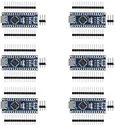6-Pack Nano 3.0 ATmega328P Controller Boards with Type-C USB and CH340, Compatible with Arduino N...