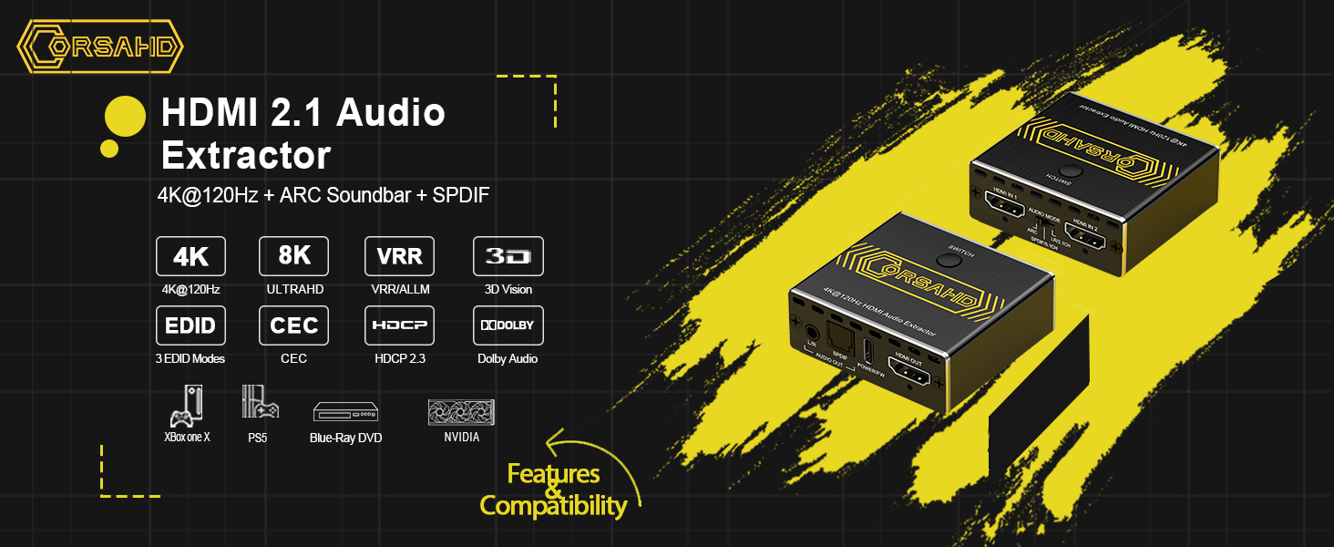 HDMI 2.1 AUDIO EXTRACTOR