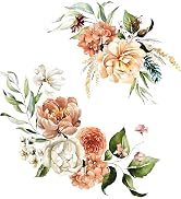 ??Floral Toilet Seat Lid Cover Decals, Waterproof Self Adhesive Stickers for Bathroom Decor, Non-...