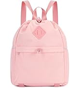 WANDF Drawstring Backpack Sports Gym Bag with Yoga Mat Strap, Water-Resistant String Backpack Cin...