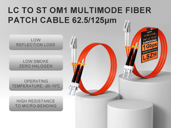lc to st fiber patch cable multimode