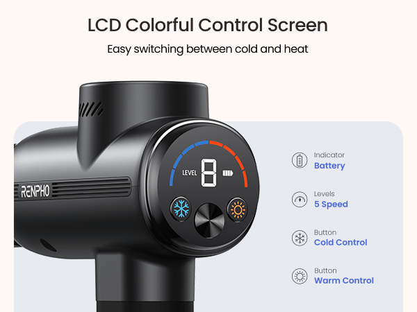 Massage Gun with Heat and Cold Therapy Professional Deep Tissue Handheld Massager