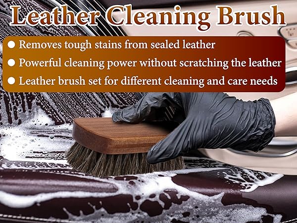 Leather Brush Car Detailing