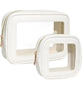 FFpaw Clear Makeup Bag Set for Women, Waterproof Travel Clear Makeup Bag Small Toiletry Bag Skinc...