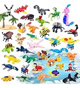 CASRRA 36 Packs Small Animal Mini Building Blocks Set Party Favors for Kids 4-8, Goodie Bags Stuf...