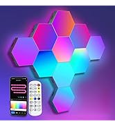 LED Hexagon Lights, Smart Home LED Wall Lights Work with Alexa Google Assistant, RGBIC Gaming Lig...