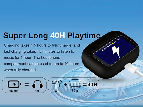 led touch screen earbuds
