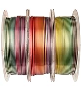 Shiny Silk Multicolor Rainbow PLA Filament, 1.75mm Metallic Gradient 3D Printing Material 