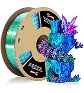 LOVOON 3D Printer Filament, Tri Color PLA Filament 1.75mm Rainbow Color Green-Red-Blue, 3D Printe...