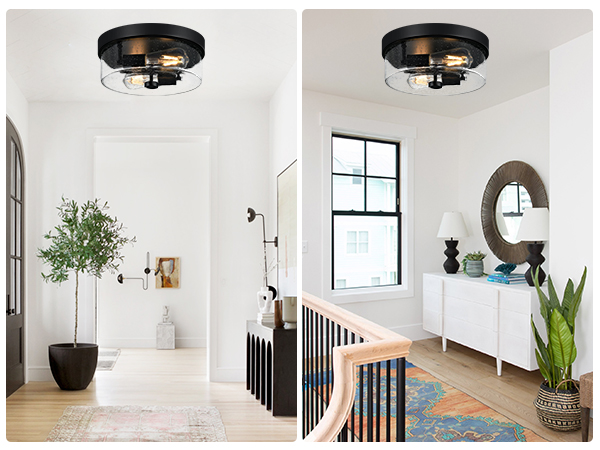 black farmhouse ceiling light
