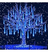 Xmas Lights outdoor, Aukora LED Meteor Shower Lights, Rain Drop Lights 12 inch 8 Tubes, Icicle Sn...