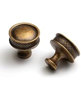 BEILEIOU Antique Brass Cabinet Knobs Cabinet Hardware Kitchen Cupboard Bathroom Dresser Knobs Cla...
