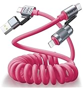 Vexipia 4-in-1 Coiled USB C Cable for Car, 60W Fast Charging Cable for iPhone iPad Charger Cord [...