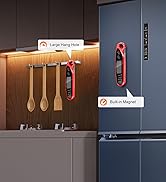 Vuwwey Instant Read Meat Thermometer Digital for Cooking with Dual Probe, Big Backlit &amp; Calibrati...