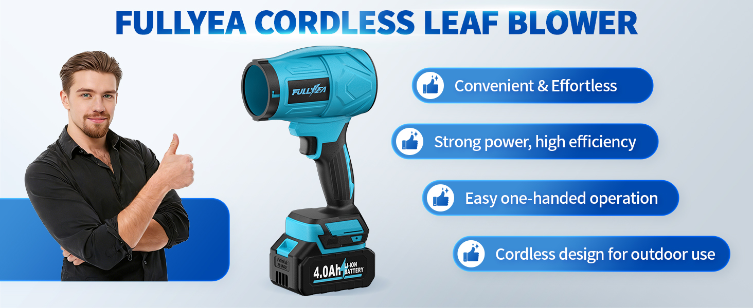 Small Leaf Blowers Cordless for Patio Cleaning, Lawn Care, Blowing Leaves, Dust